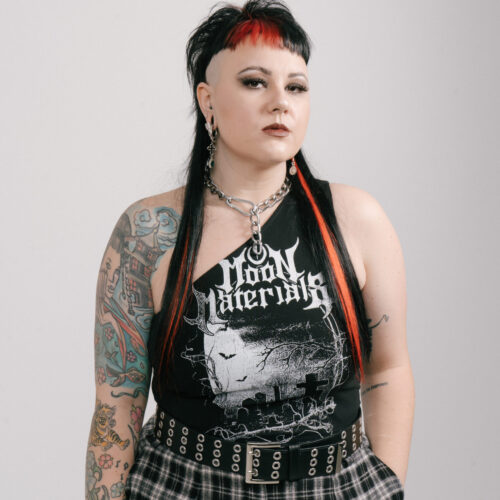 Shadowed Sanctuary One Shoulder Top